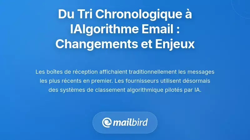 Le passage du tri chronologique au tri algorithmique des e-mails : ce qui a changé et pourquoi c’est important