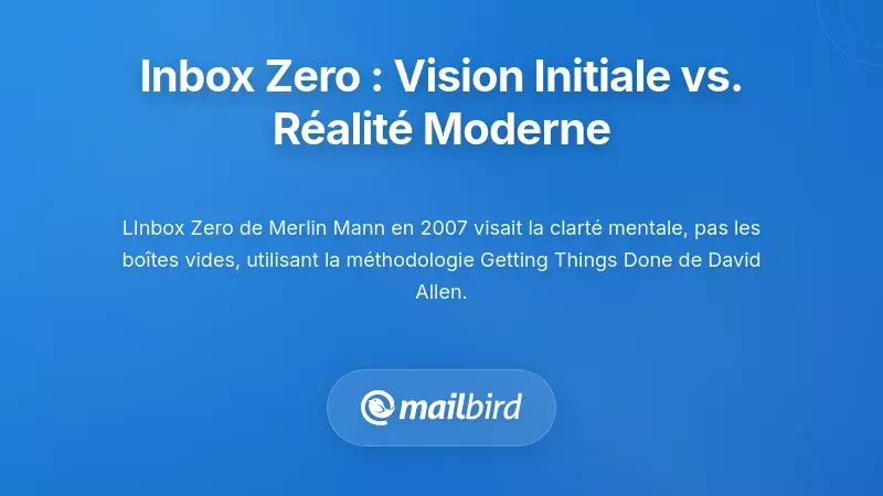 Comprendre Inbox Zero : La vision originale vs la r&eacute;alit&eacute; moderne