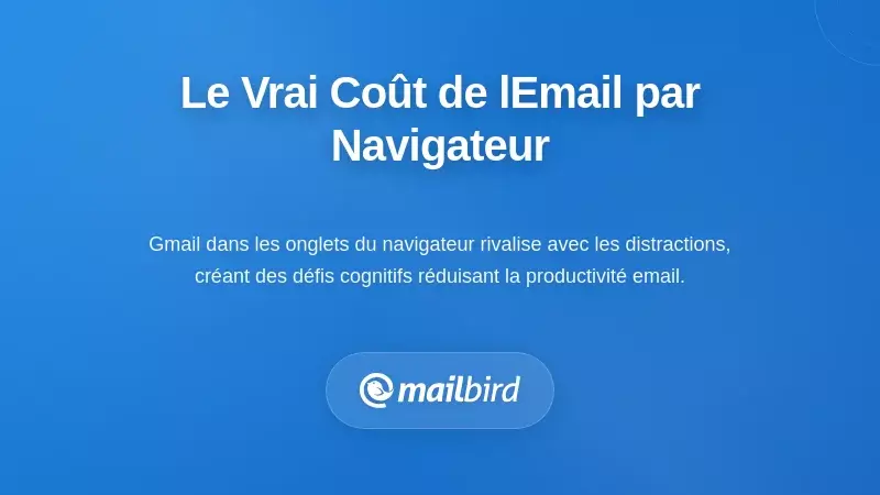 Professionnel d&eacute;bord&eacute; par plusieurs onglets Gmail dans le navigateur montrant les d&eacute;fis de la gestion des emails