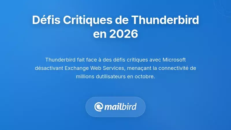 Comprendre les défis critiques de Thunderbird en 2026
