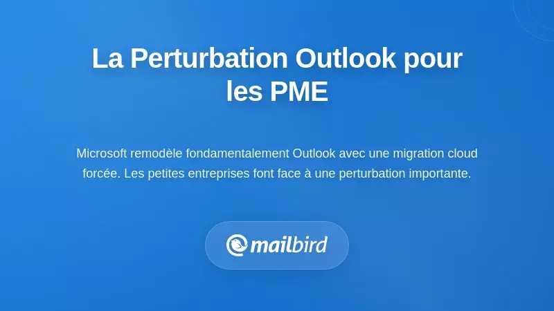 Comprendre la perturbation de Outlook pour les petites entreprises