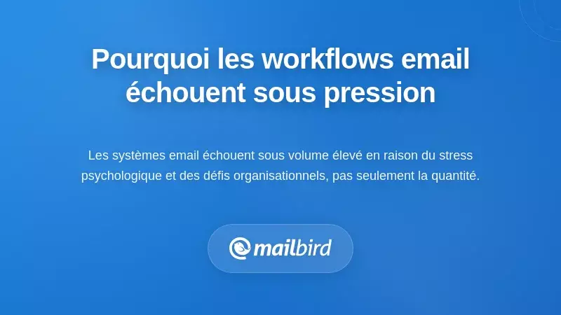 Comprendre pourquoi les workflows d'e-mails craquent sous pression