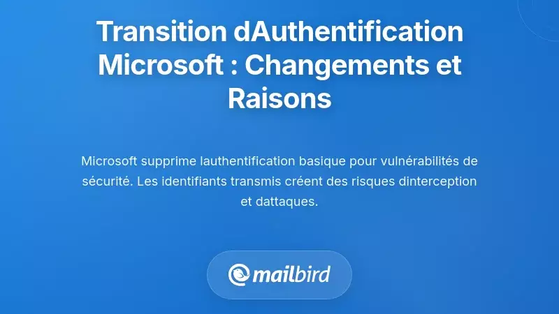 Comprendre la transition de l'authentification par Microsoft : Qu'est-ce qui a chang&eacute; et pourquoi