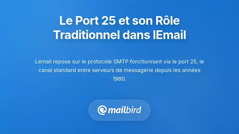 Comprendre le port 25 et son rôle traditionnel dans le courrier électronique