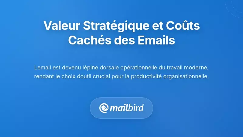 Comprendre l'importance stratégique de l'email et ses coûts cachés