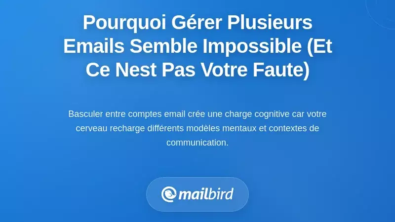 Pourquoi gérer plusieurs comptes email semble impossible (et pourquoi ce n'est pas votre faute)