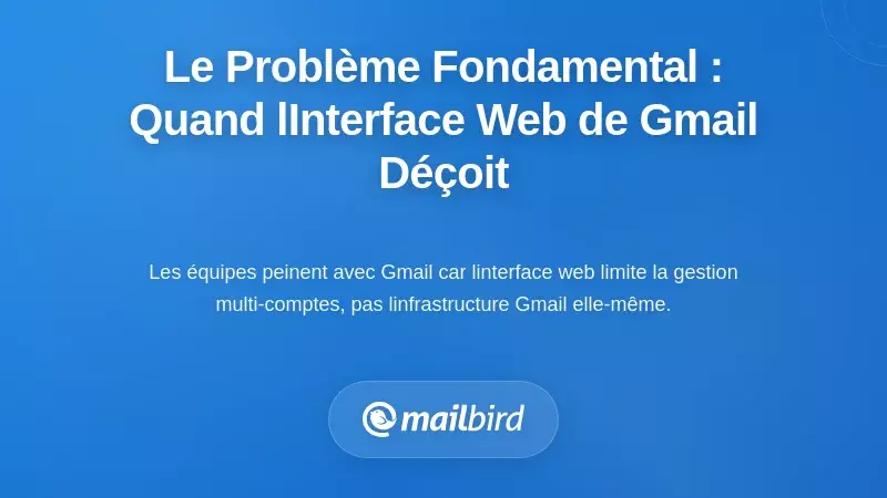Comprendre le Problème Fondamental : Quand l’Interface Web de Gmail Montre ses Limites