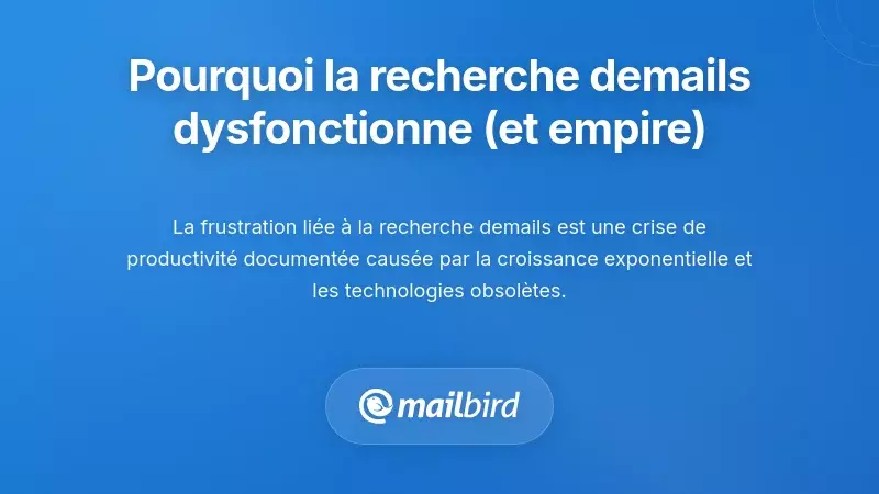 Pourquoi la recherche d'e-mails semble d&eacute;faillante (et pourquoi cela s'aggrave)