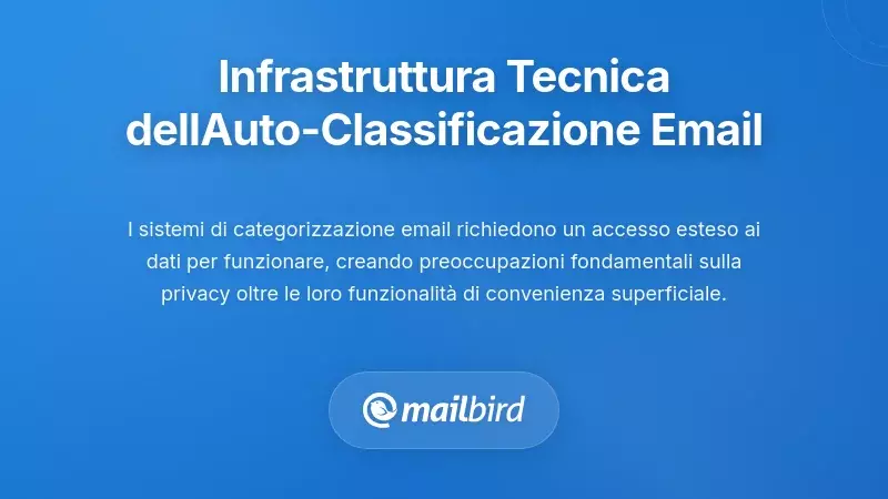 L'infrastruttura tecnica dietro la classificazione automatica delle email