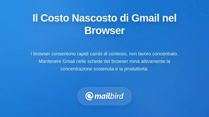Il costo nascosto di Gmail basato sul browser per la tua concentrazione