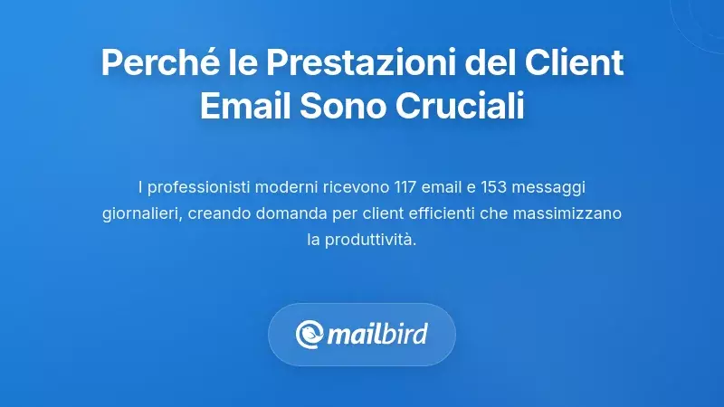 Perch&eacute; le prestazioni del client email sono pi&ugrave; importanti che mai