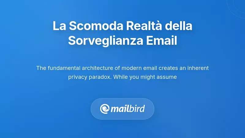 Concetto di sorveglianza delle email che mostra come i fornitori monitorano la corrispondenza personale e i messaggi privati