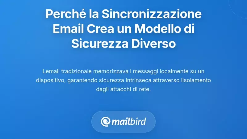 Perch&eacute; la sincronizzazione delle email crea un modello di sicurezza fondamentalmente diverso