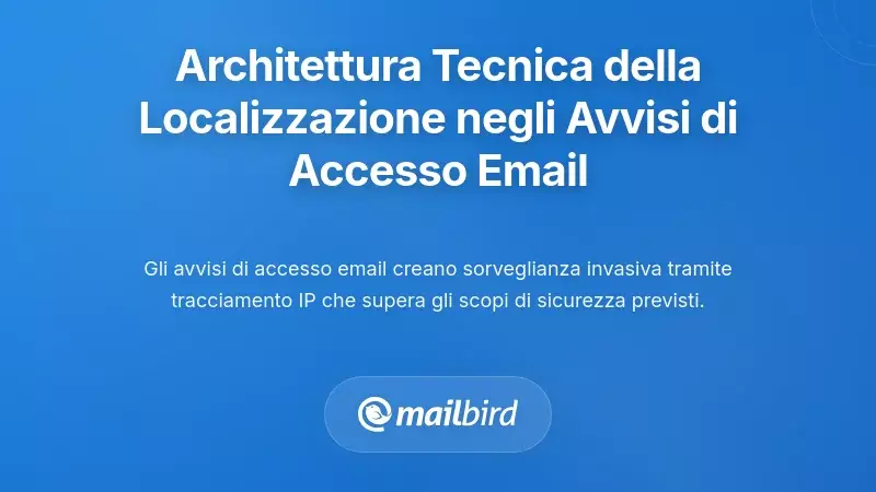L’architettura tecnica dell’esposizione della posizione negli avvisi di accesso email