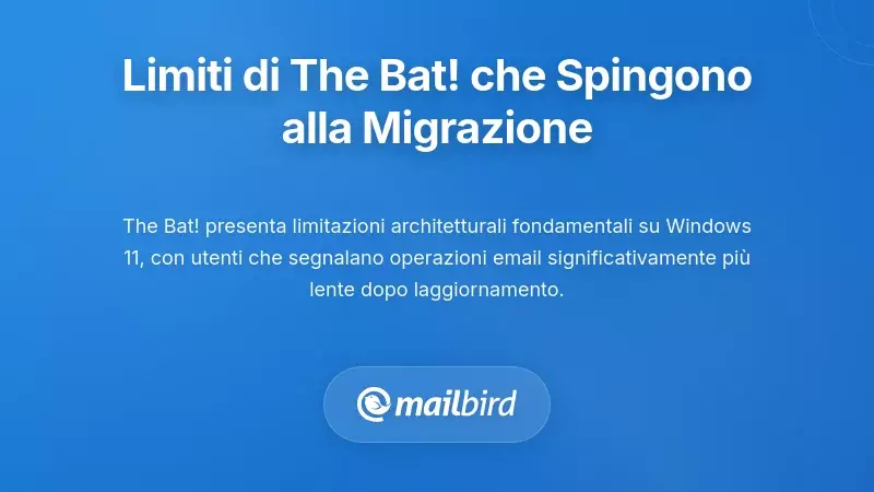 Comprendere le Limitazioni di The Bat! che Spingono alla Migrazione degli Utenti