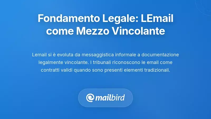 La Base Legale: Come l'Email è Diventata un Mezzo Vincolante