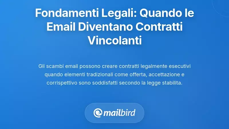 Le Basi Legali: Quando le Comunicazioni Email Diventano Contratti Vincolanti