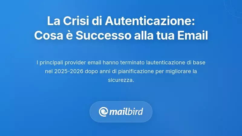 Comprendere la Crisi dell'Autenticazione: Cosa &Egrave; Successo alla Tua Email