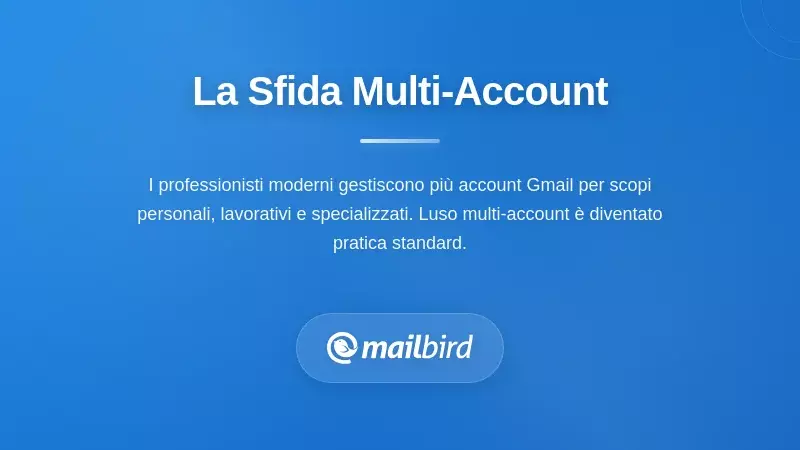 Professionista che gestisce pi&ugrave; account Gmail con un'interfaccia di posta unificata