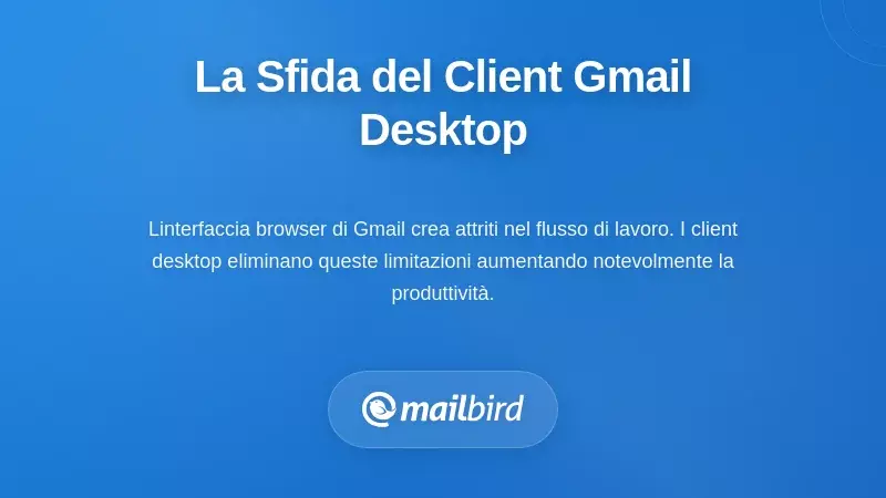 Professionista che lotta con le limitazioni dell'interfaccia desktop di Gmail e le sfide del flusso di lavoro della posta elettronica