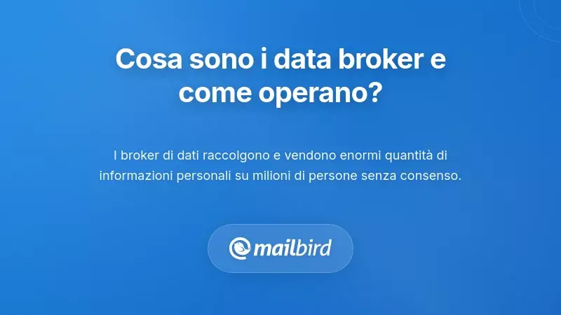 Illustrazione che mostra come i broker di dati raccolgono e aggregano informazioni personali da molteplici fonti