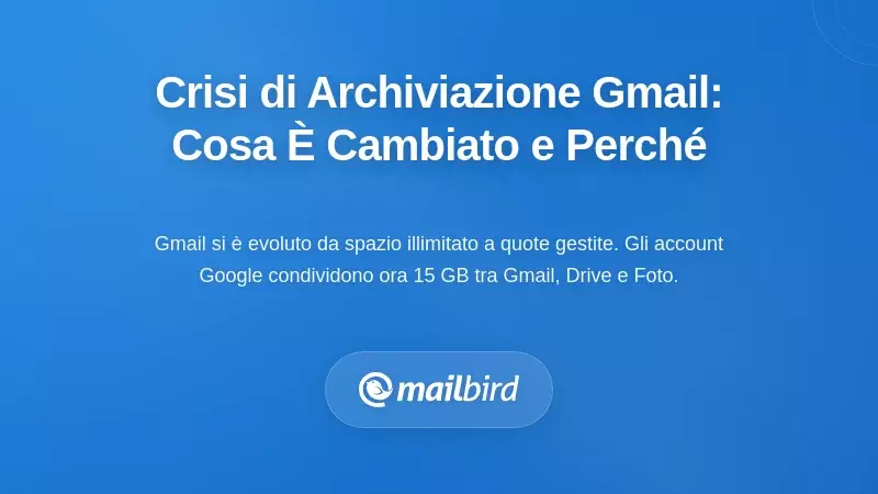 Comprendere la crisi di archiviazione di Gmail: cosa è cambiato e perché è importante