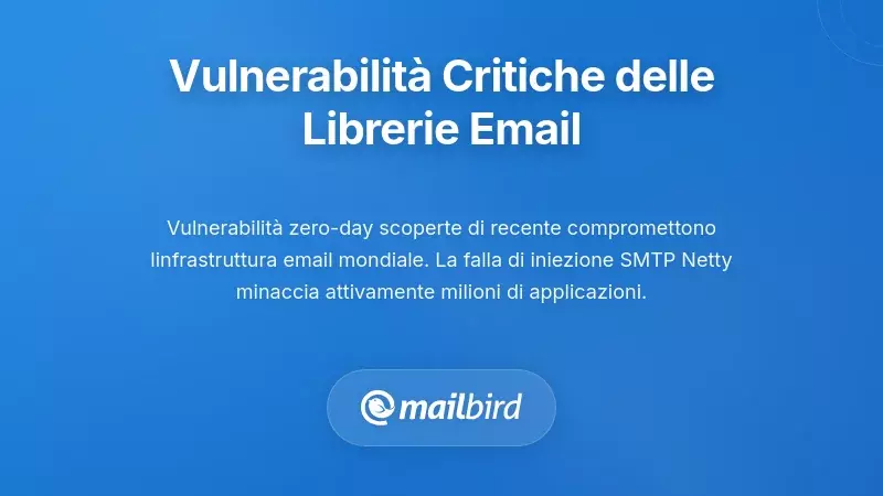 Comprendere le vulnerabilit&agrave; critiche delle librerie email