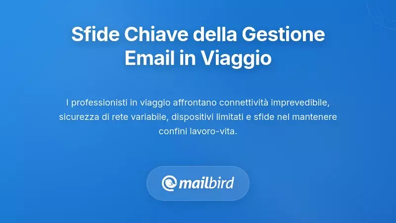 Comprendere le Sfide Fondamentali della Gestione delle Email Durante i Viaggi