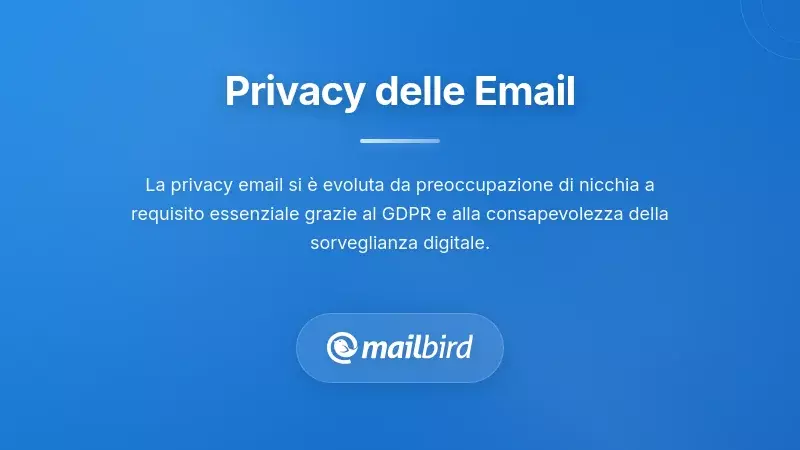Illustrazione che mostra il panorama della privacy dell'email con scudi di sicurezza e simboli di protezione dei dati