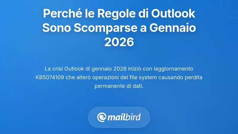 Cosa ha effettivamente causato la scomparsa delle regole email di Outlook a gennaio 2026