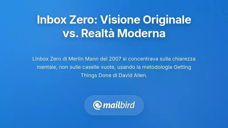 Comprendere Inbox Zero: la Visione Originale vs. la Realt&agrave; Moderna