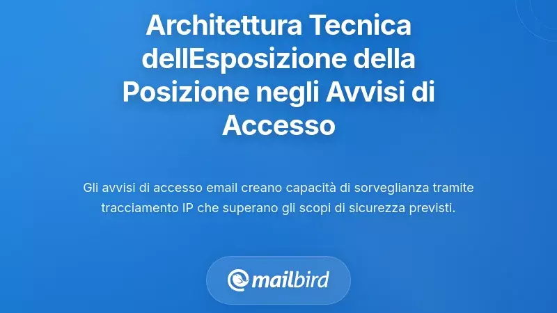L'architettura tecnica dell'esposizione della posizione negli avvisi di accesso email