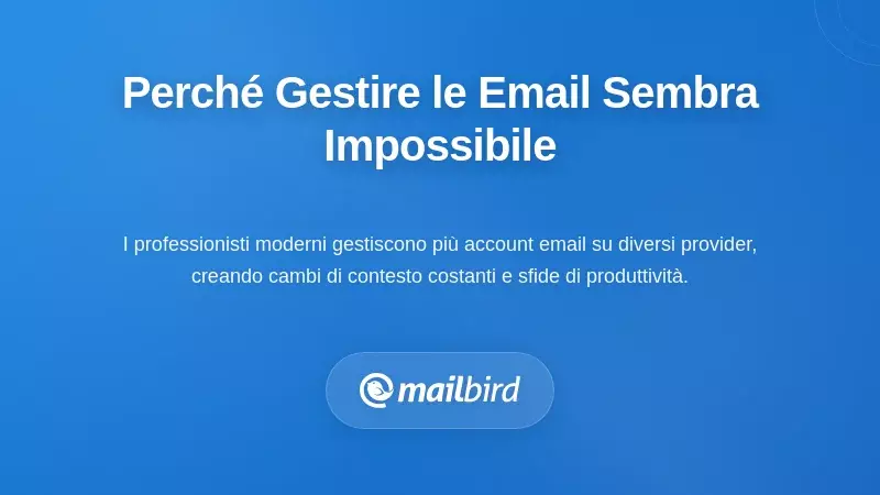Professionista sopraffatto da molteplici account email e caos nella posta in arrivo sullo schermo del computer