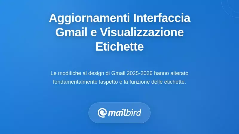Comprendere le Recenti Modifiche all'Interfaccia di Gmail e gli Aggiornamenti sulla Visualizzazione delle Etichette