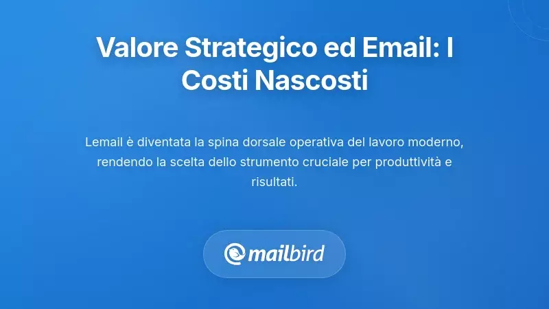 Comprendere l'importanza strategica della posta elettronica e i costi nascosti