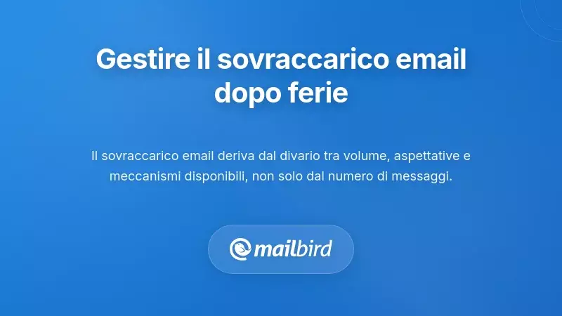 Persona sopraffatta da centinaia di email non lette dopo il ritorno da un periodo di assenza