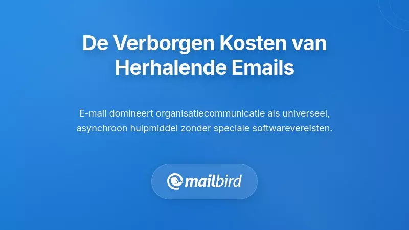 Professional die repetitieve e-mailpatronen analyseert en toont hoeveel tijd wordt verspild aan dubbele antwoorden