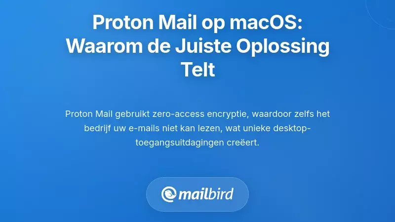 Begrip van het Proton Mail macOS Landschap: Waarom het Vinden van de Juiste Oplossing Belangrijk is