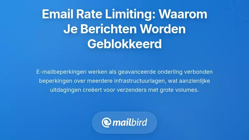 Begrip van e-mail verzendlimieten: waarom uw berichten worden geblokkeerd