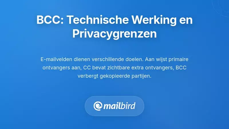 Het begrijpen van BCC: technische werking en privacygrenzen