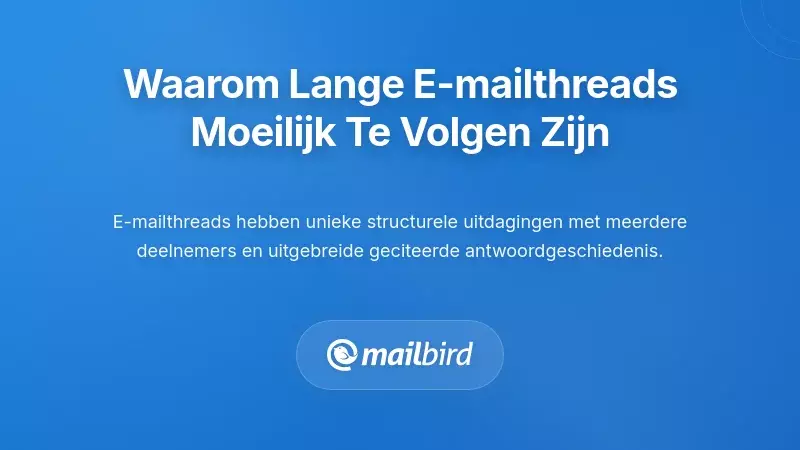 Overweldigde professional die worstelt met lange, complexe e-mailthreads in een rommelige inbox
