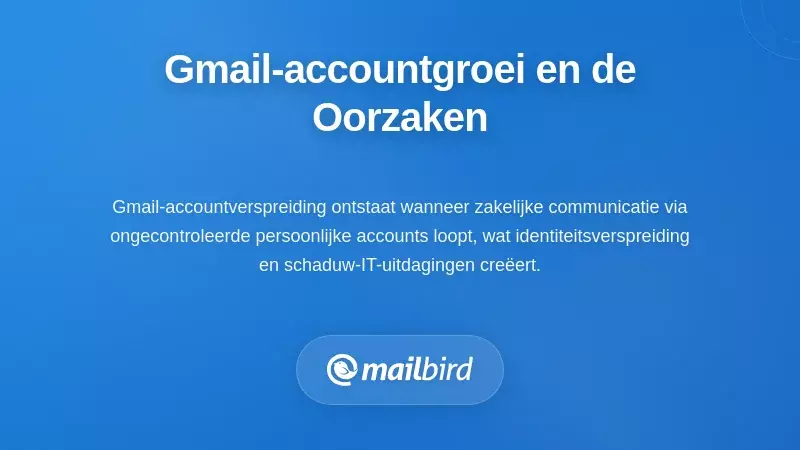 Diagram dat onbeheerde Gmail-accounts toont die zich over bedrijfstakken verspreiden en e-mailverspreiding creëren
