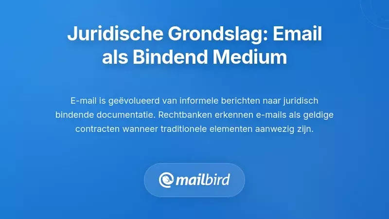 De juridische basis: hoe e-mail een juridisch bindend medium werd