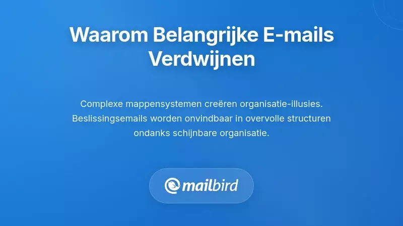 E-mailinbox stroomt over met berichten waardoor belangrijke beslissingen moeilijk te vinden zijn