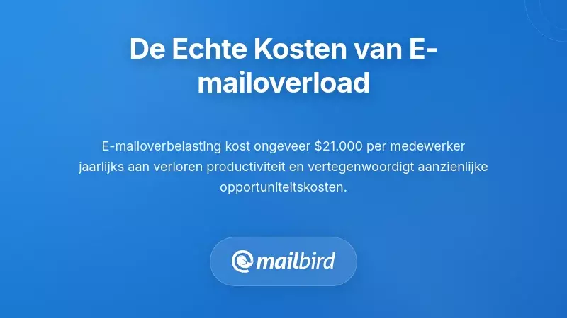 Professional overweldigd door e-mailoverbelasting die de verborgen kosten van inboxbeheer laat zien