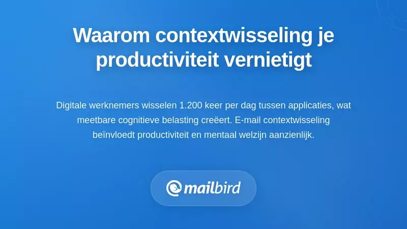 Begrijpen waarom contextswitching je productiviteit vernietigt