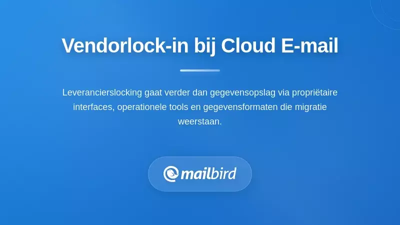 Begrip van leverancierslock-in bij cloud-e-mailecosystemen