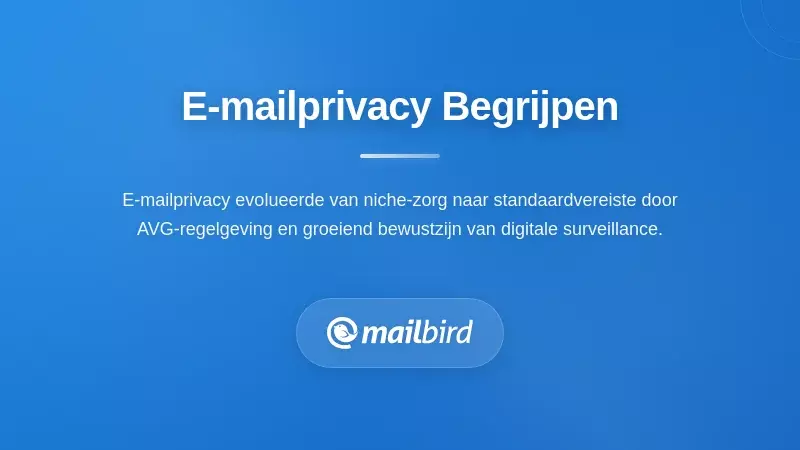 Illustratie die het e-mailprivacylandschap toont met beveiligingsschilden en symbolen voor gegevensbescherming