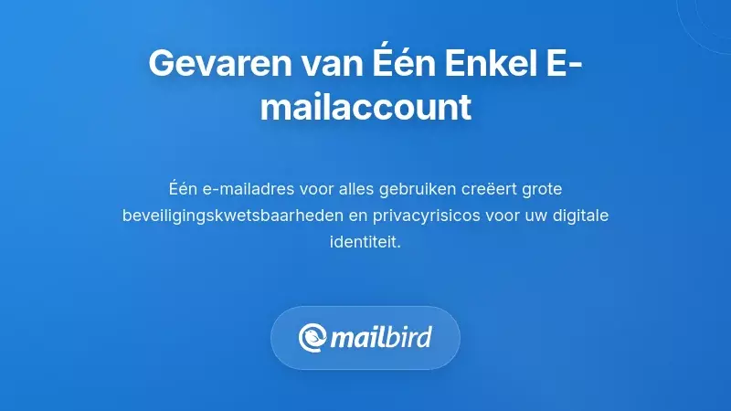 De Verborgen Gevaren van Afhankelijkheid van &Eacute;&eacute;n E-mailaccount