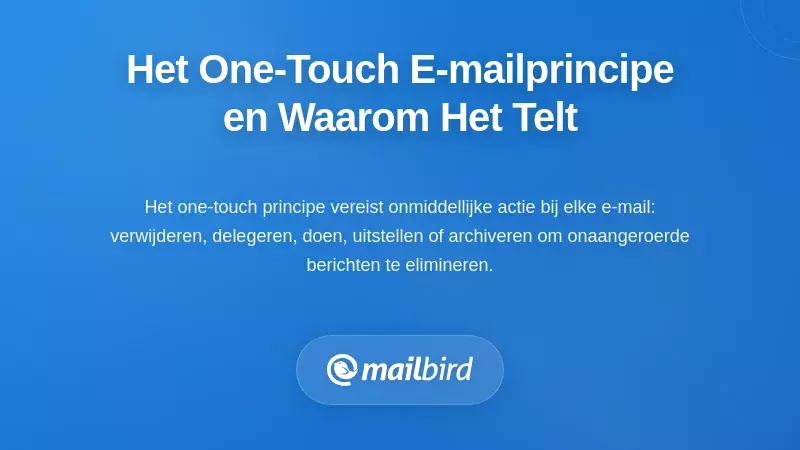 Het begrip van het One-Touch e-mailsysteem met één aanraking en waarom het belangrijk is